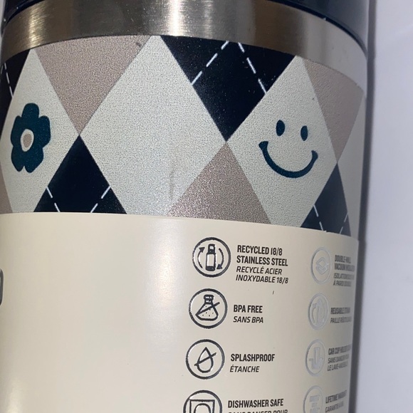 Stanley Labubu The Monsters Tumbler 40oz Grey Black A‎ Lucky Argyle Daisy Smiley - Picture 6 of 7